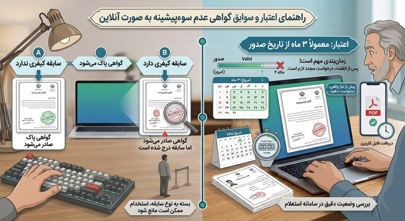 اعتبار گواهی عدم سو پیشینه